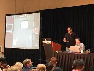 NCR researchers hacking a POS at Black Hat 2016.