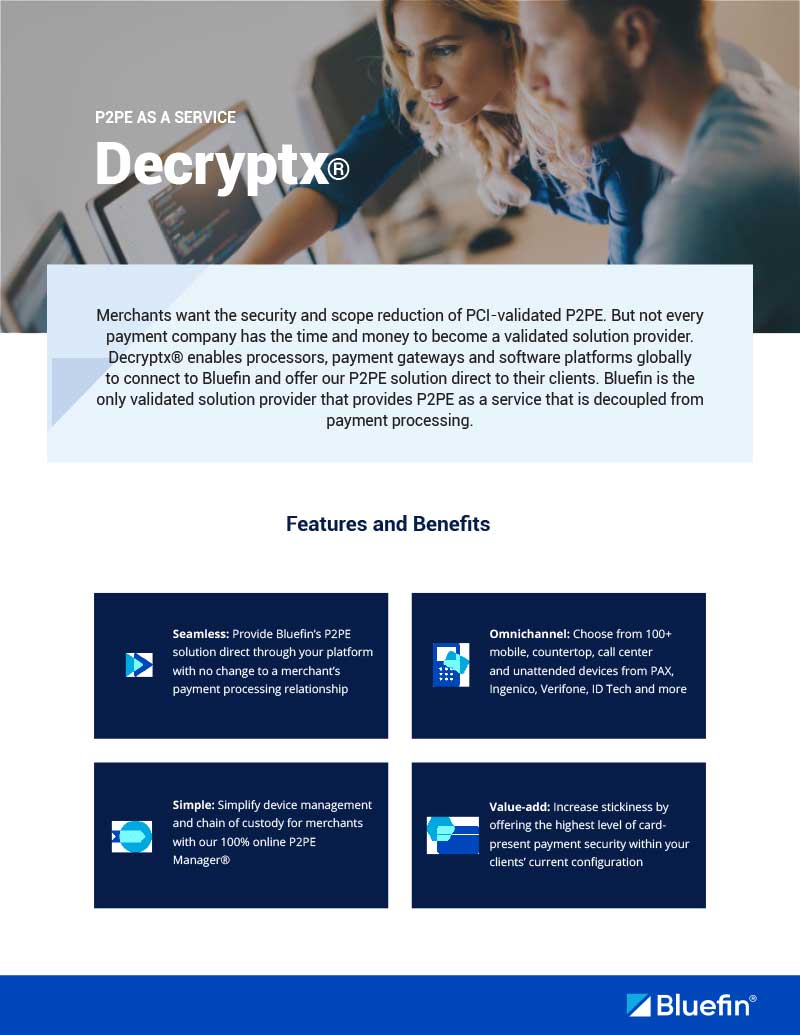 Decryptx® P2PE partner platform