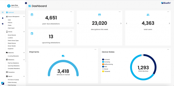 P2PE Manager Dashboard