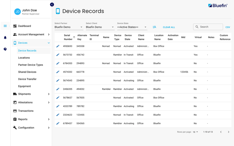 P2PE Manager Device Records