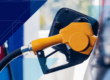 Gas pump handled inserted into a car