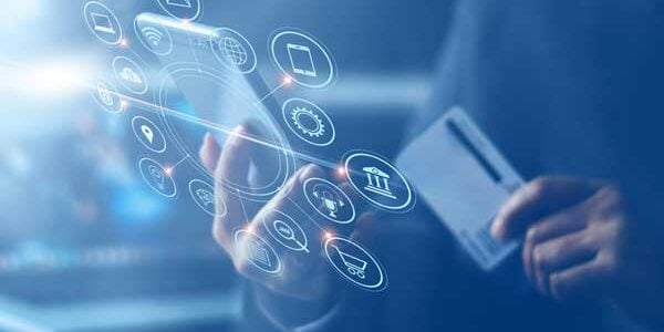 A person using phone to find PCI compliant solution