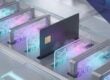 Secure payment card connected to modern retail payment infrastructure representing protection against cyberattacks