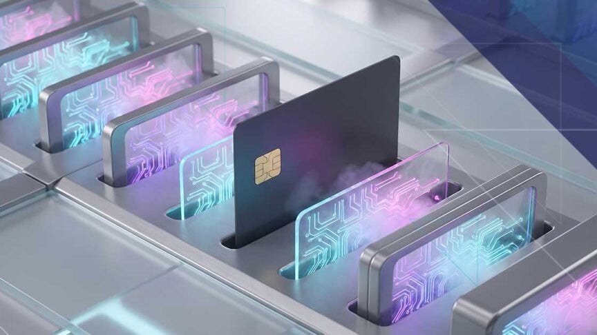 What Retail’s Biggest Cyberattacks Reveal About Modern Payment Infrastructure Secure payment card connected to modern retail payment infrastructure representing protection against cyberattacks