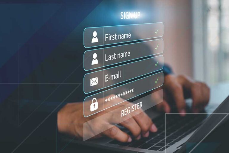Digital identity and login interface representing PII tokenization and secure customer data protection