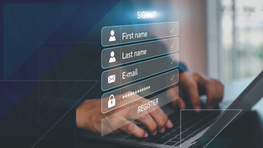 Digital identity and login interface representing PII tokenization and secure customer data protection