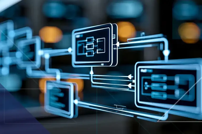 Digital data orchestration flow representing transaction security and protection of sensitive data in motion
